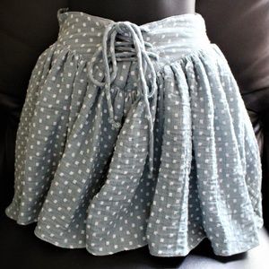 Free People Vintage Look Lace-Up Flowy Shorts